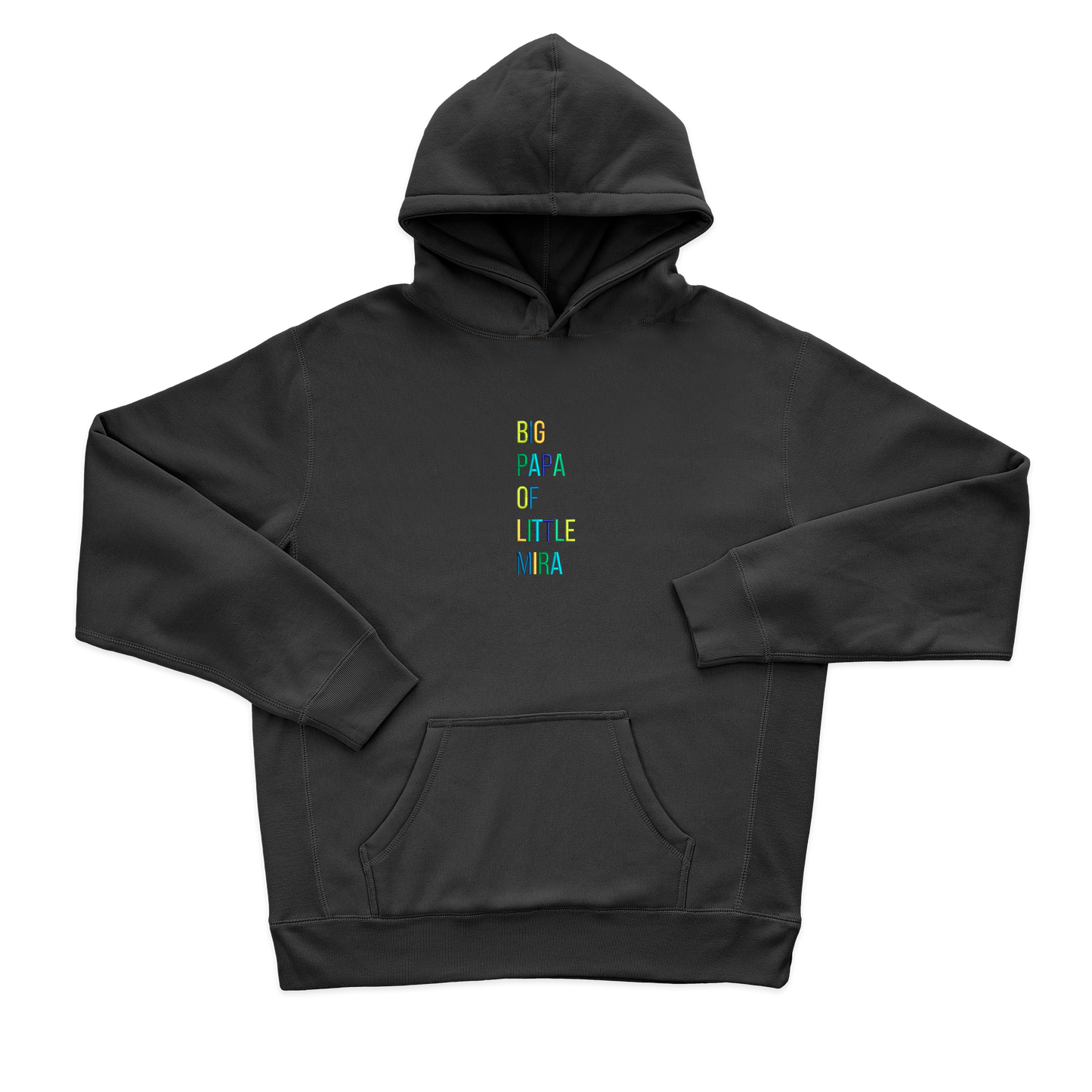 Дитячий худі з вишивкою 20х20 см - Big papa of little Mira