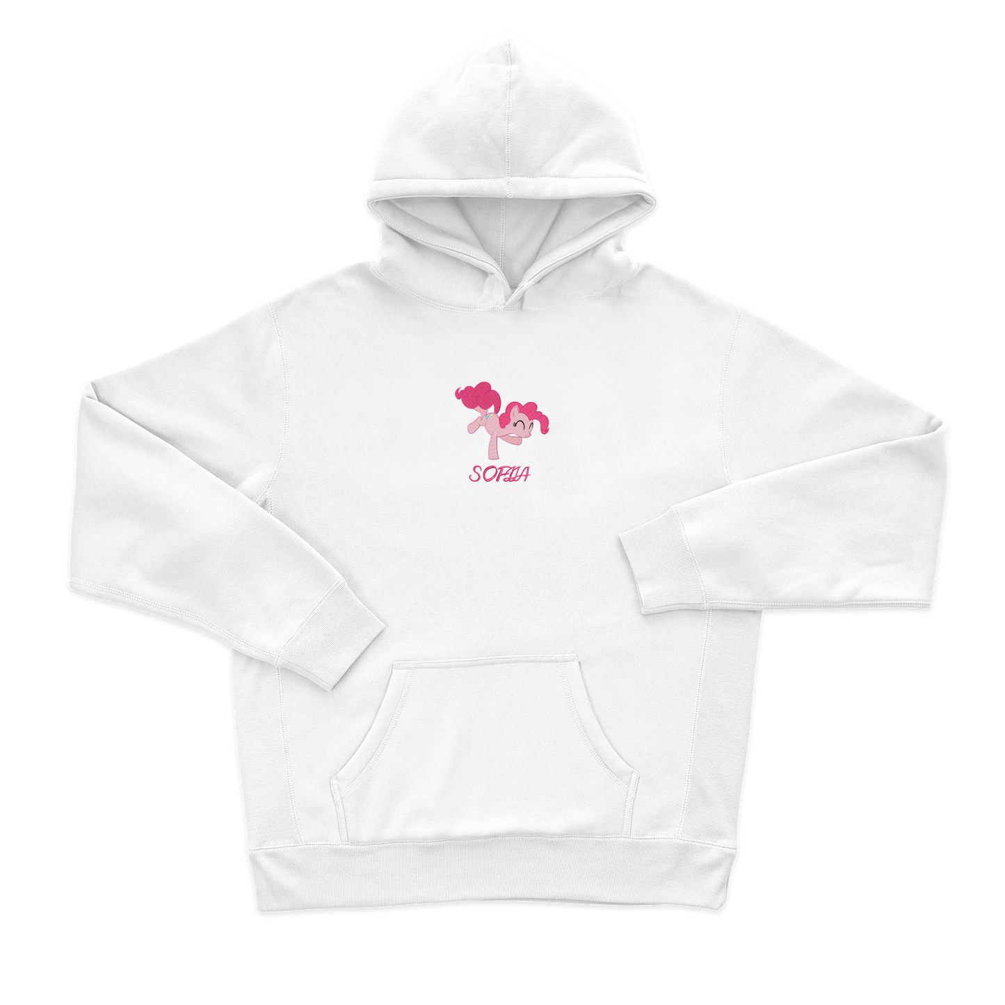 Дитячий худі з вишивкою 20х20 см - Пінкі Пай + Ім'я