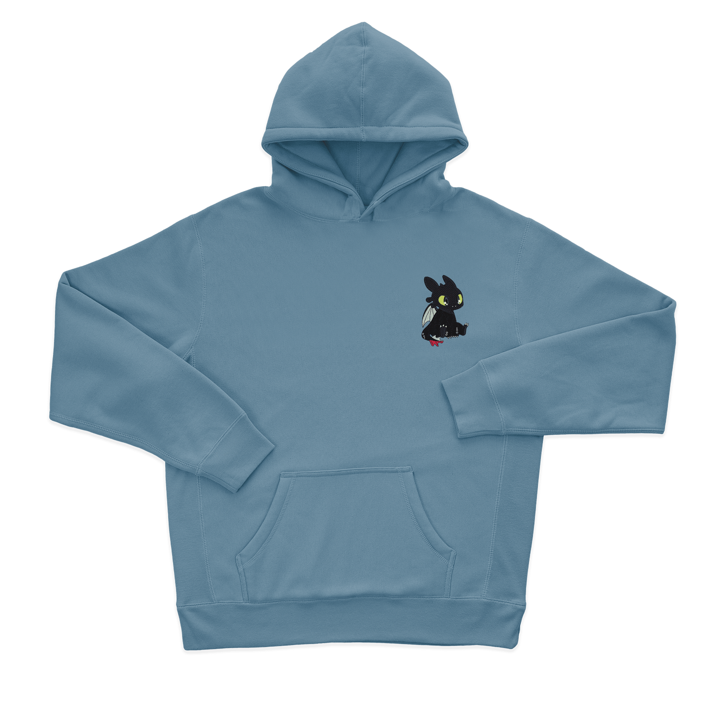 Дитячий худі з вишивкою 10х10 см - Дракон чорний