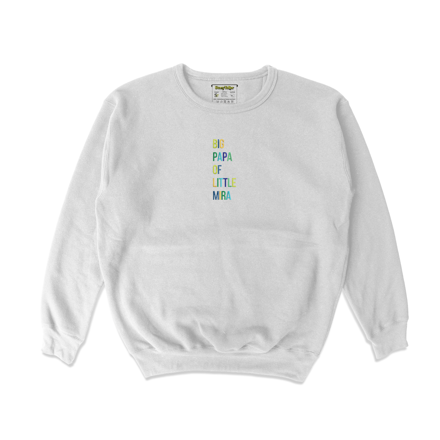 Дитячий світшот з вишивкою 20х20 см - Big papa of little Mira