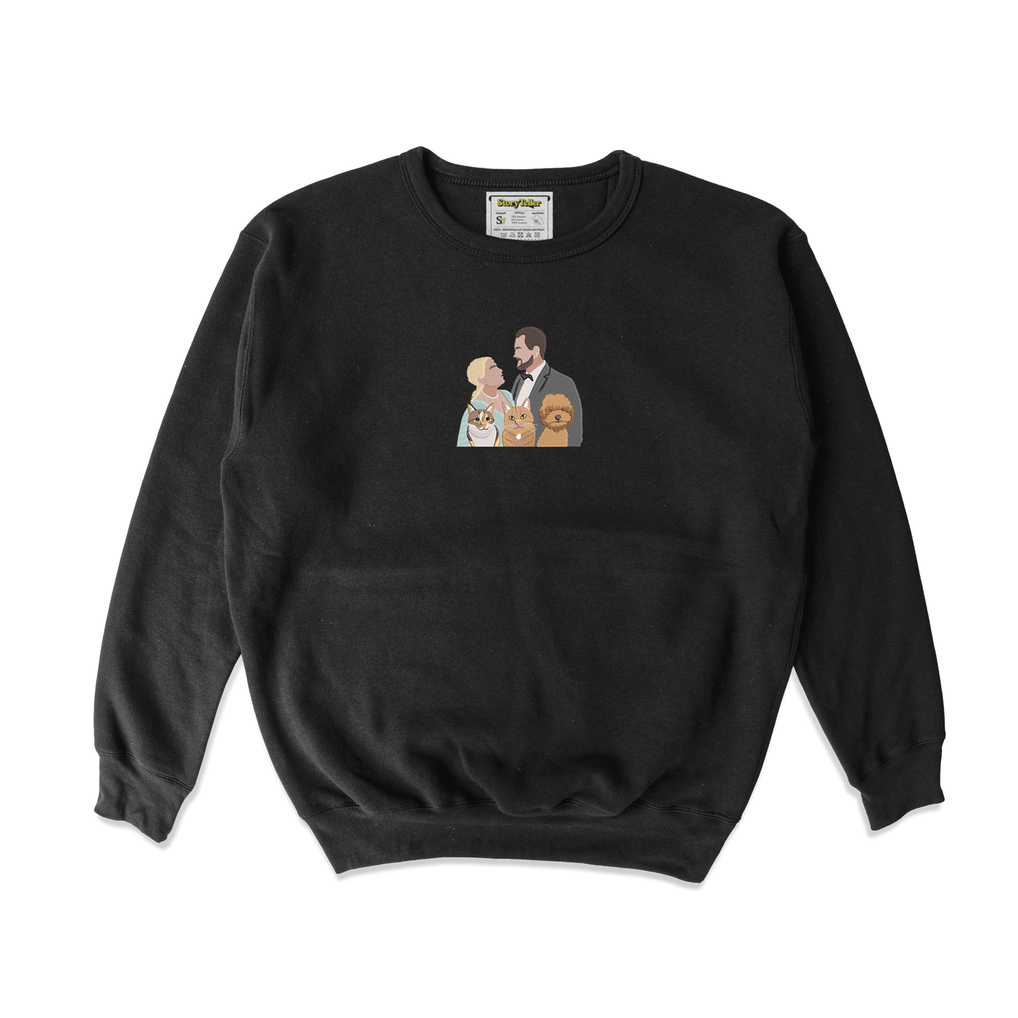 Чоловічий світшот з фотовишивкою 20х20, парні, кольоровий стиль