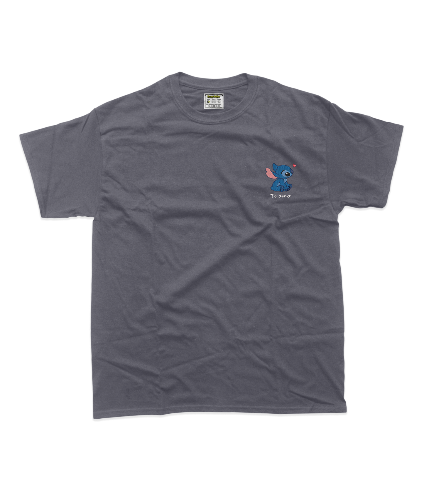 Дитяча футболка з вишивкою 10х10 см - Стіч, Te Amo