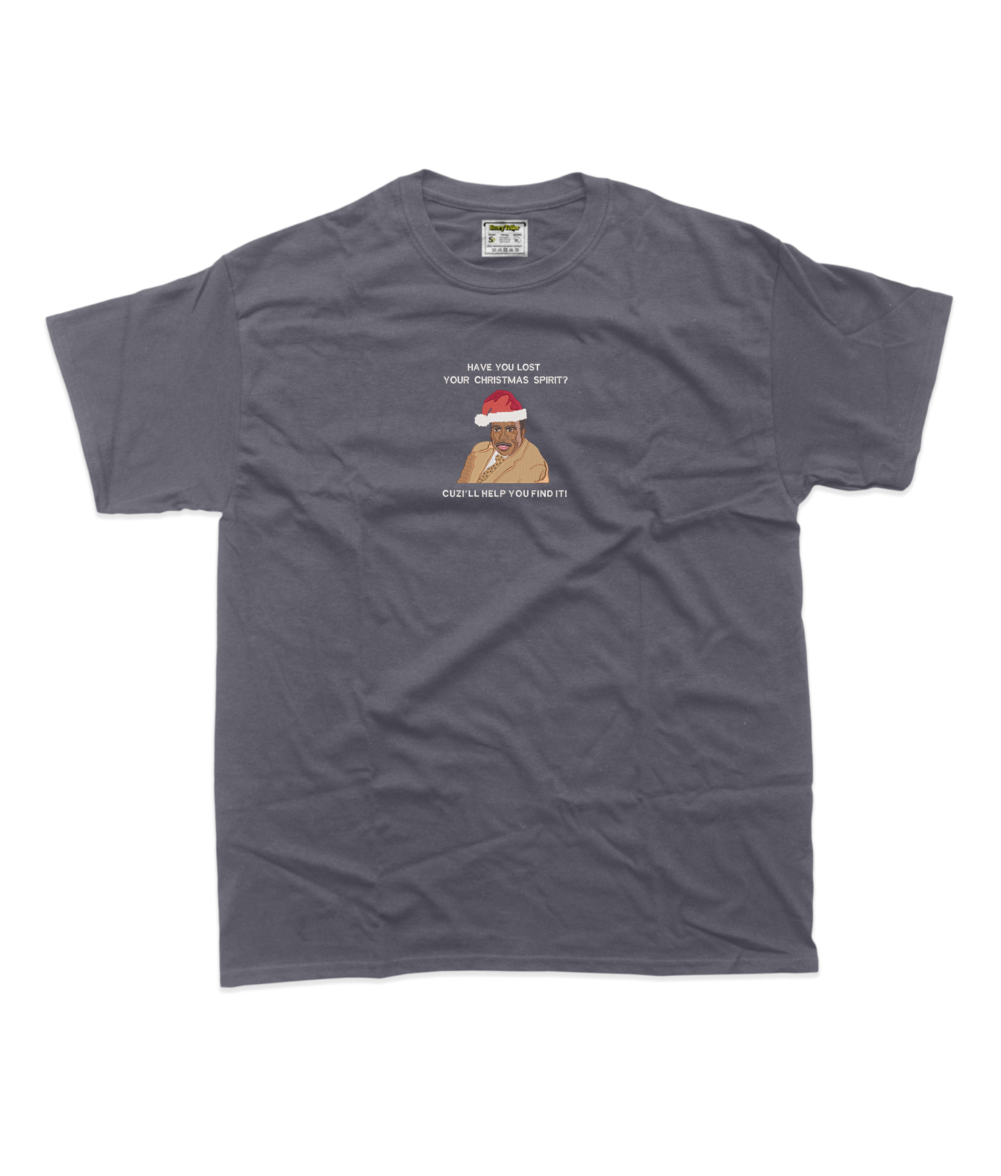 Чоловіча футболка з вишивкою 20х20 см - Крістмас настрій