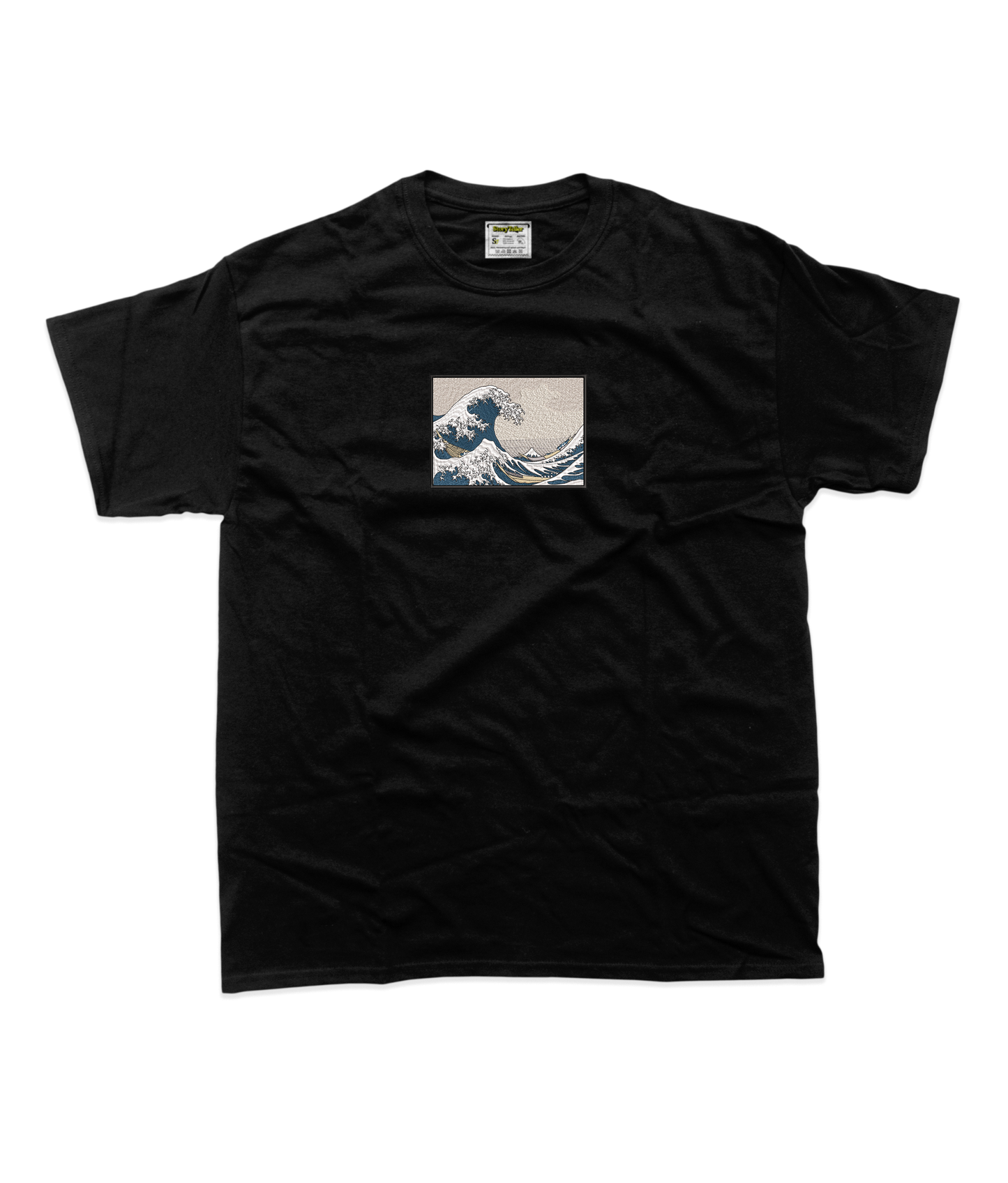 Чоловіча футболка з вишивкою 20х20 см - Велика хвиля в Канаґаві