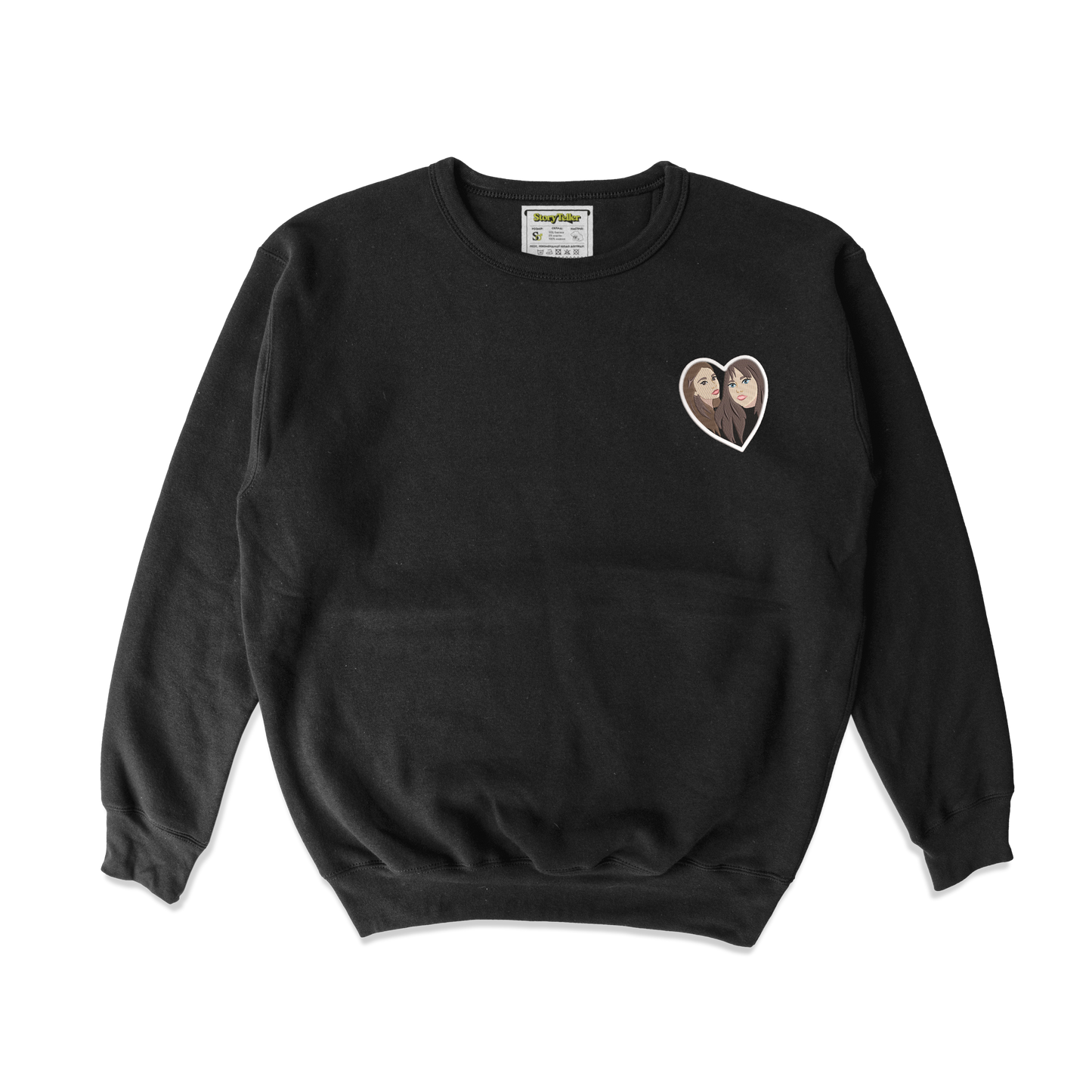 Чоловічий світшот з фотовишивкою 10х10 - Подруги, стиль мультик