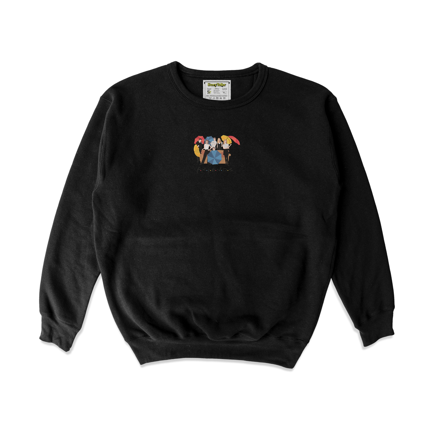 Чоловічий світшот з фотовишивкою 20х20, друзі, кольоровий стиль