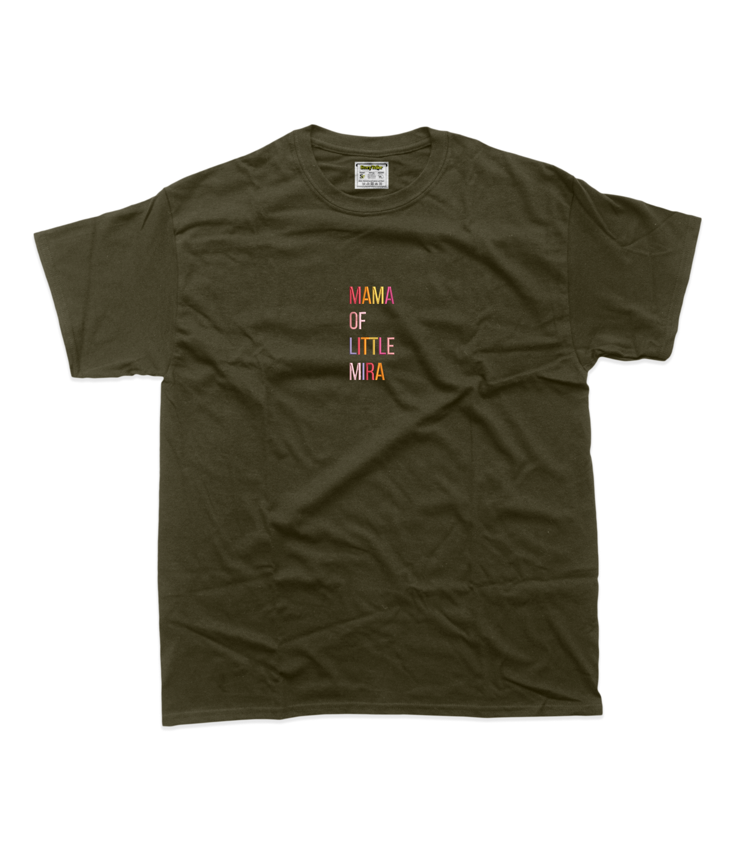 Дитяча футболка з вишивкою 20х20 см - Mama of little Mira