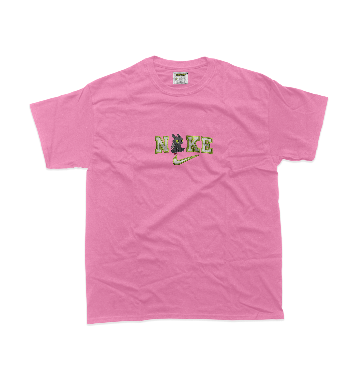 Чоловіча футболка з вишивкою 20х20 см - Найк з чорним драконом