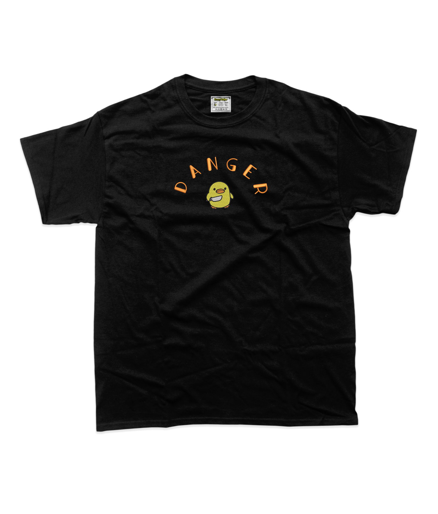 Дитяча футболка з вишивкою 20х20 см - Danger з качкою