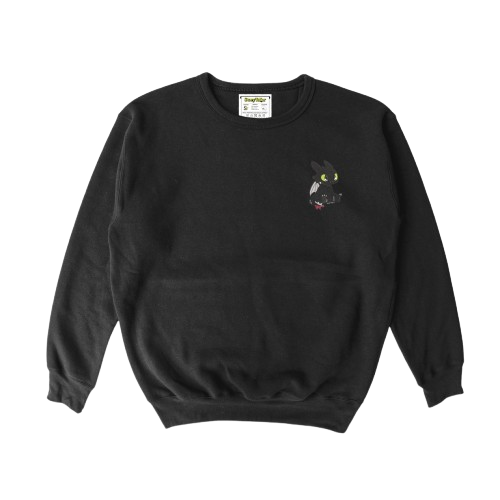 Дитячий світшот з вишивкою 10х10 см - Дракон чорний