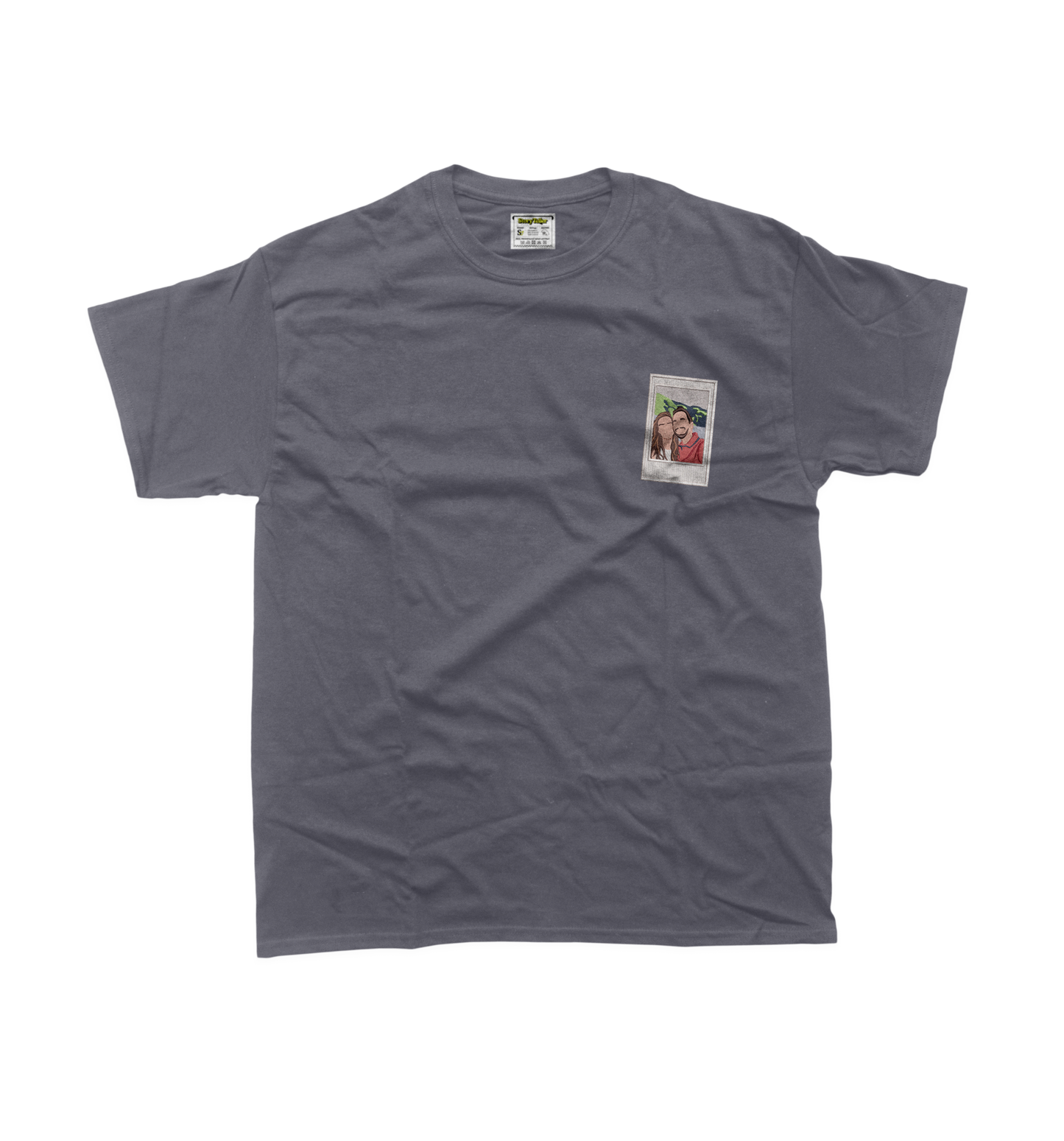 Чоловіча футболка з фотовишивкою, парні, кольоровий стиль