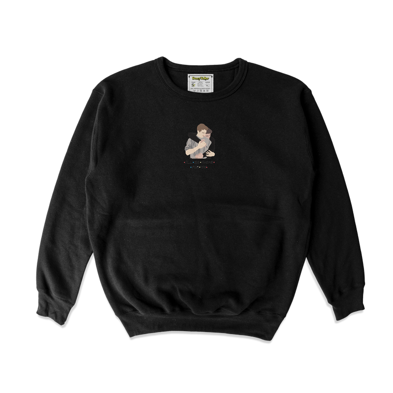 Чоловічий світшот з вишивкою 20х20 см - Обійми, кольоровий стиль