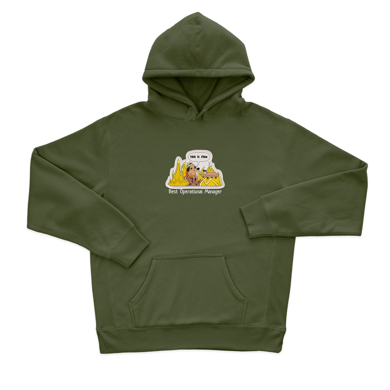 Дитячий худі з вишивкою 20х20 см - смішна собака "This is fine"