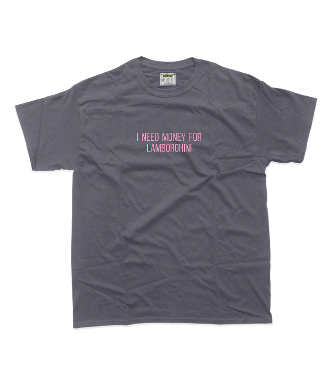 Дитяча футболка з вишивкою 20х20 см - I need money for Lamborghini