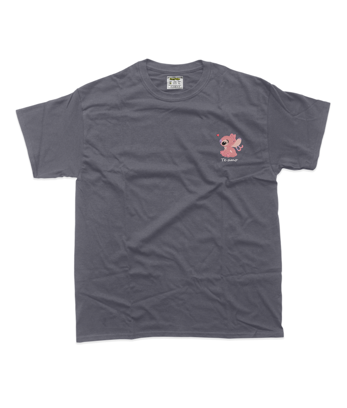 Дитяча футболка з вишивкою 10х10 см - подруга Стіча, Te Amo