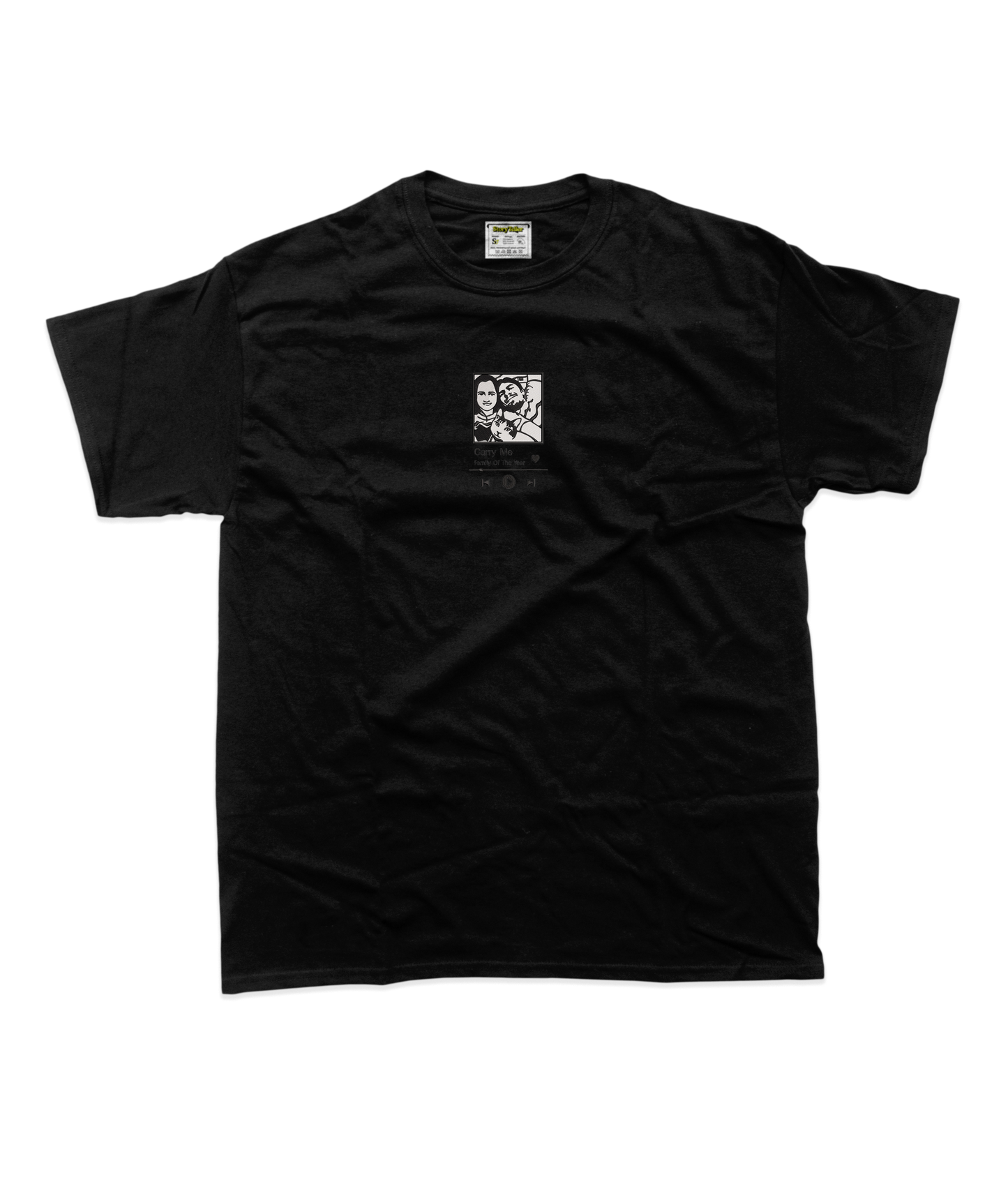 Чоловіча футболка з вишивкою 15х15 см - Плеєр з вашим фото