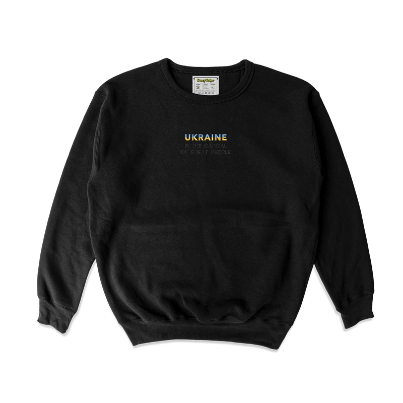 Дитячий світшот з вишивкою 10х10 см - Україна - столиця великих людей