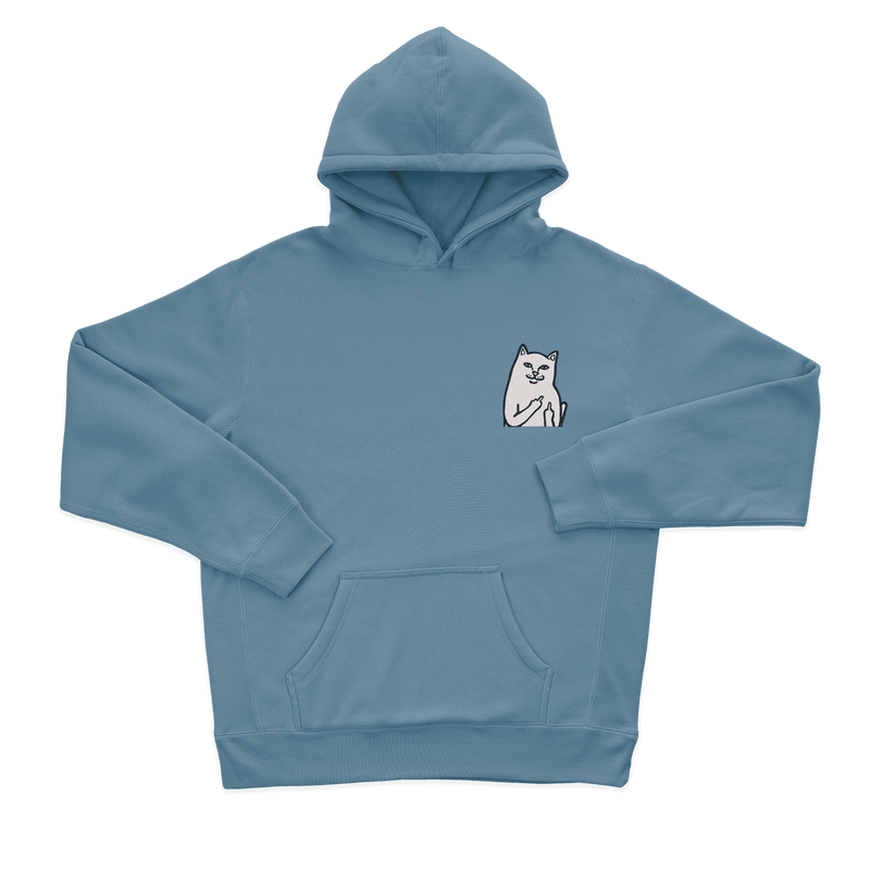 Дитячий худі з вишивкою 10х10 см - Котик з факами