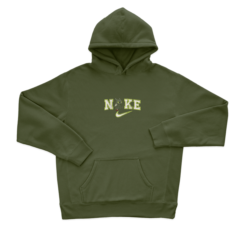 Дитячий худі з вишивкою 20х20 см - Найк з чорним драконом