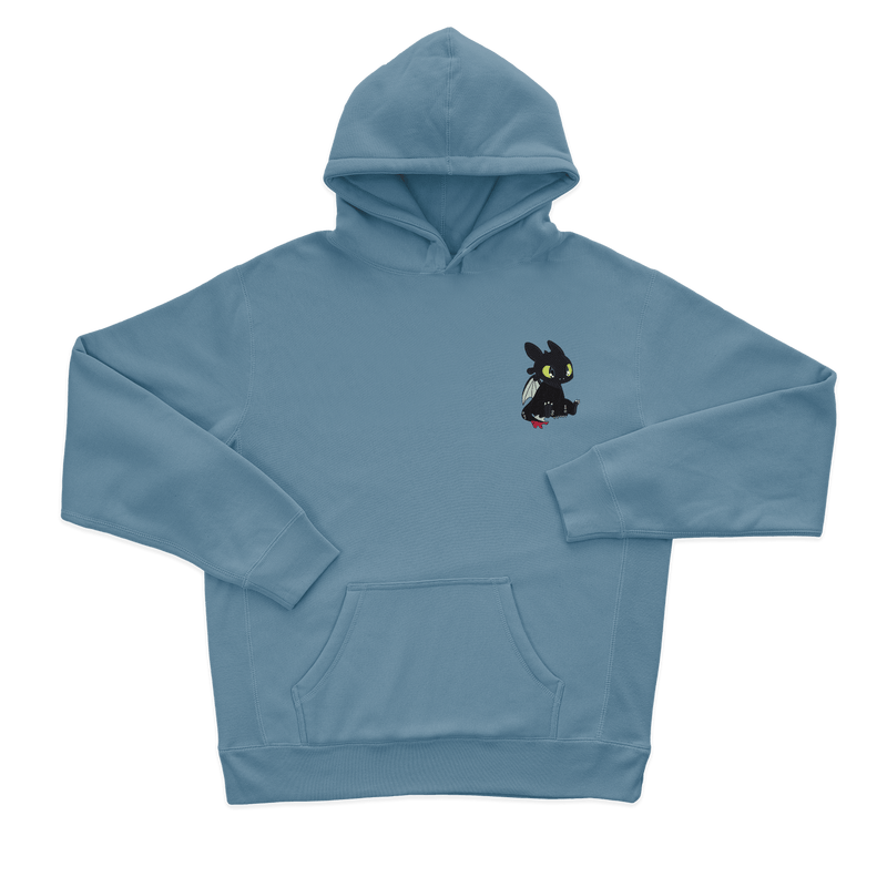 Дитячий худі з вишивкою 10х10 см - Дракон чорний