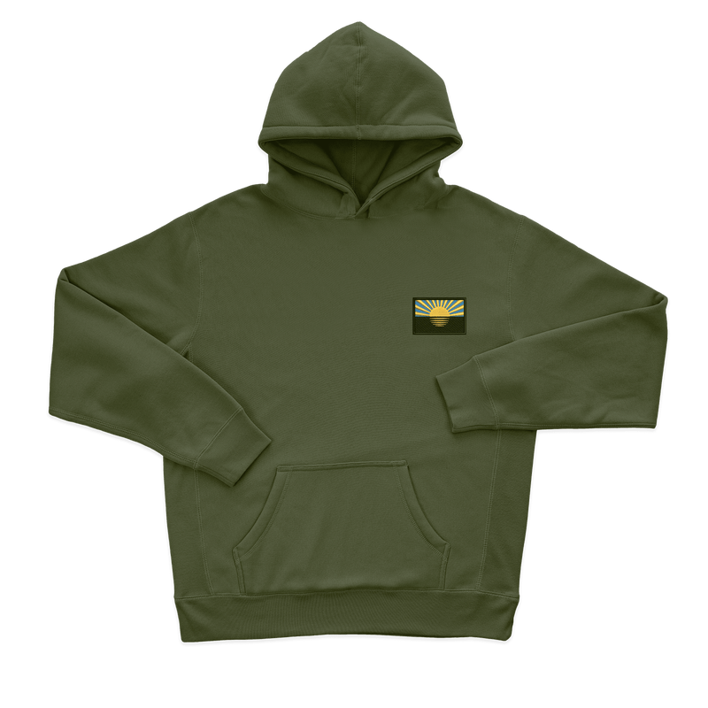 Дитячий худі з вишивкою 10х10 см - Прапор Донеччини