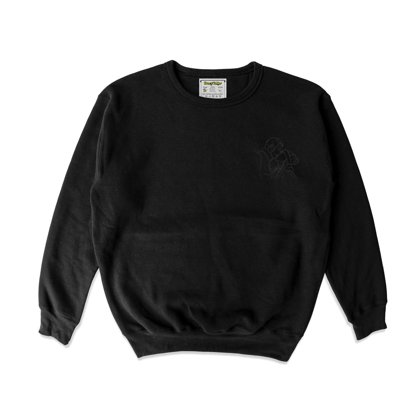 Чоловічий світшот з фотовишивкою, контурний стиль