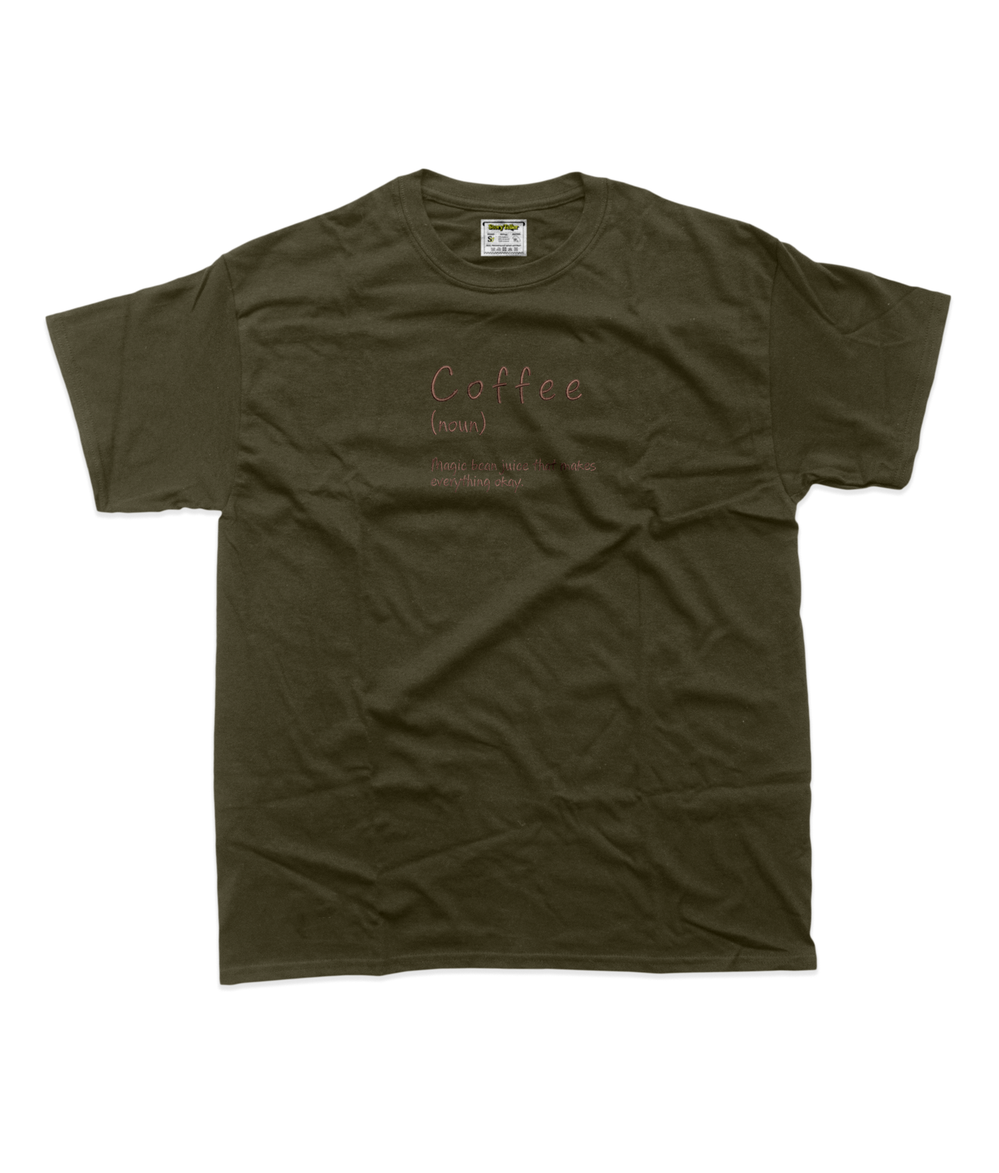 Чоловіча футболка з вишивкою 20х20 см - Coffee