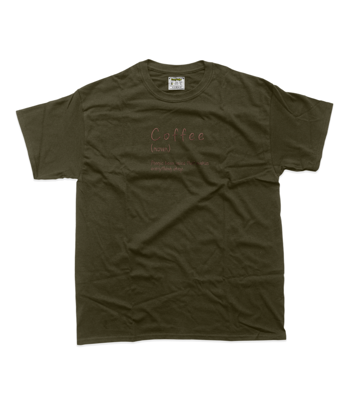 Чоловіча футболка з вишивкою 20х20 см - Coffee