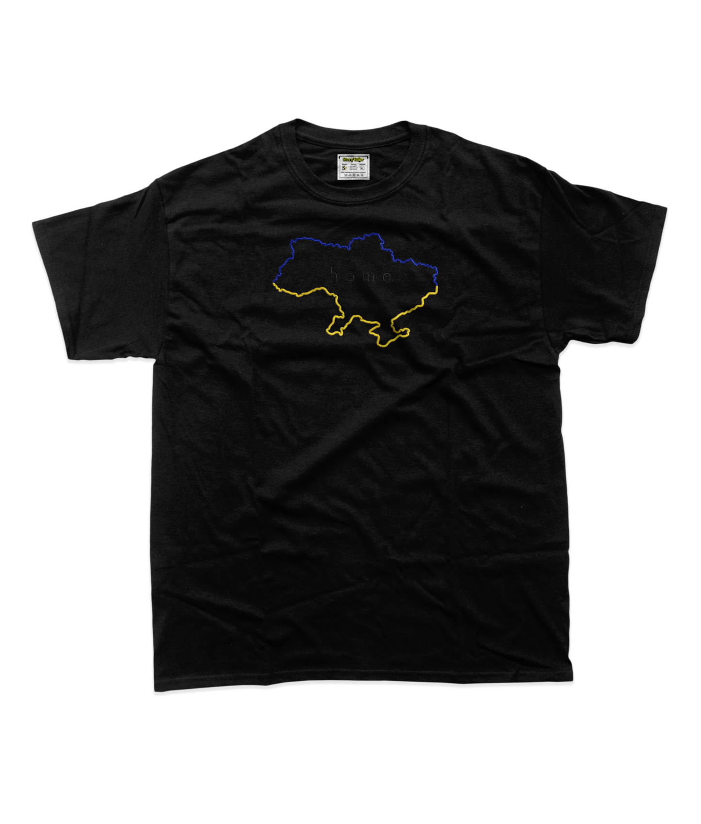 Чоловіча футболка з вишивкою 20х20  см - Мапа України