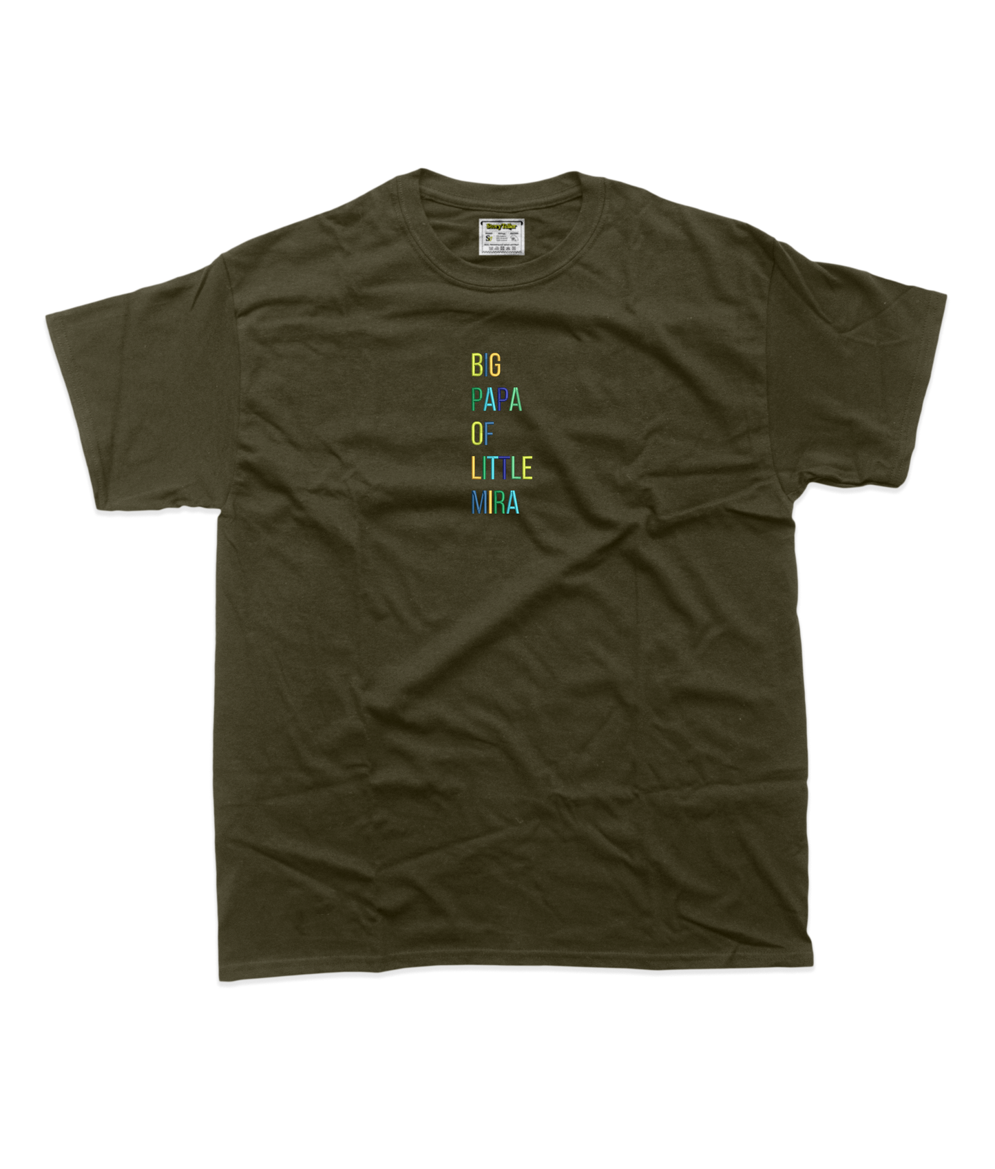 Дитяча футболка з вишивкою 20х20 см - Big papa of little Mira