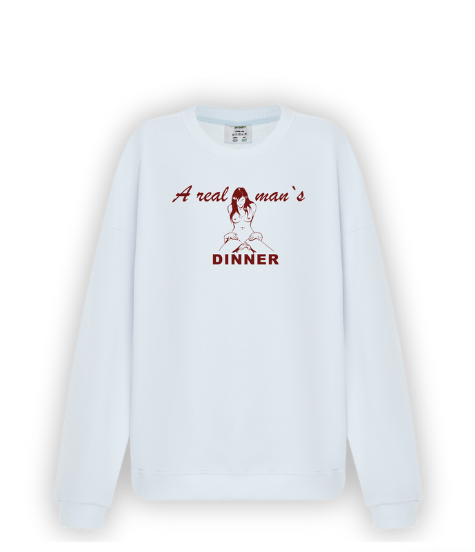 Чоловічий світшот з вишивкою - Real men`s dinner