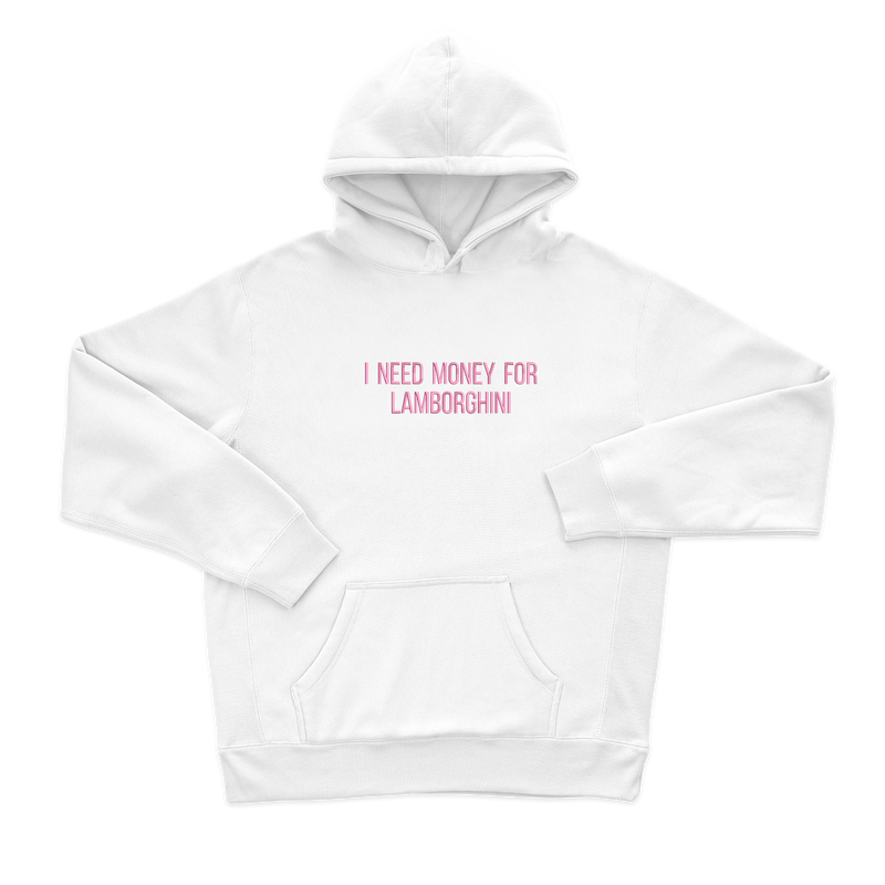 Дитячий худі з вишивкою 20х20 см - I need money for Lamborghini