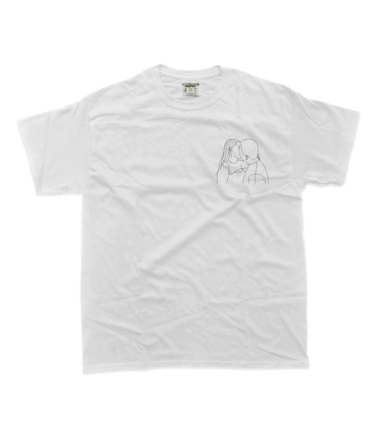 Чоловіча футболка з фотовишивкою, контурний стиль