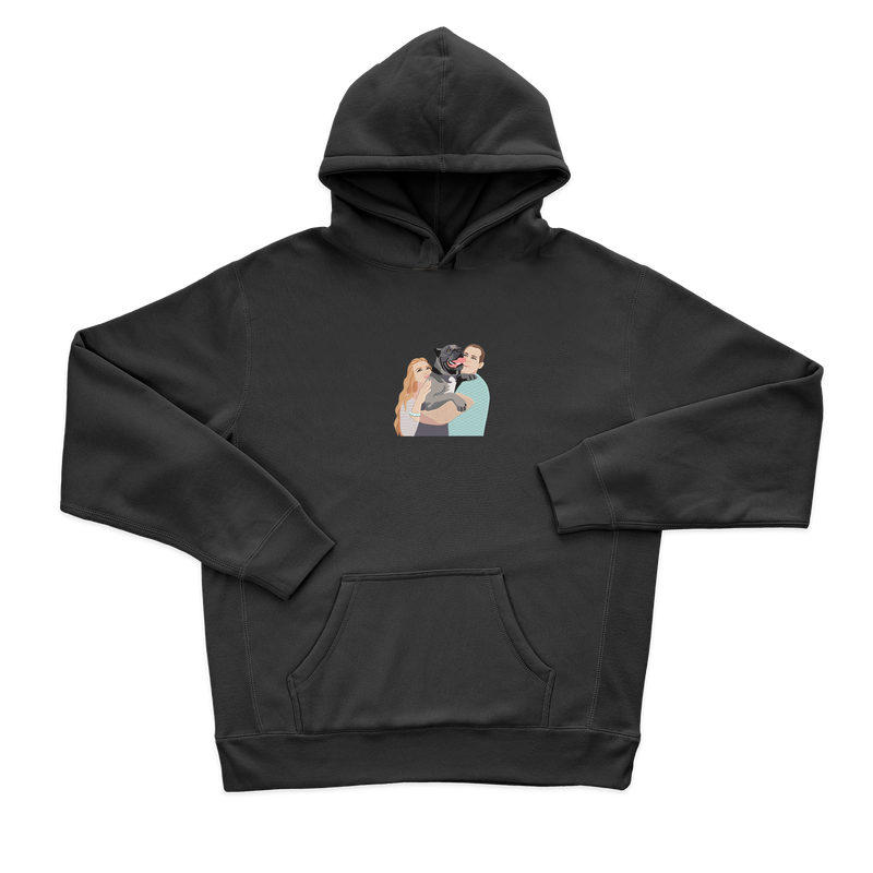 Жіночий худі з фотовишивкою 20х20, парні, стиль мультик