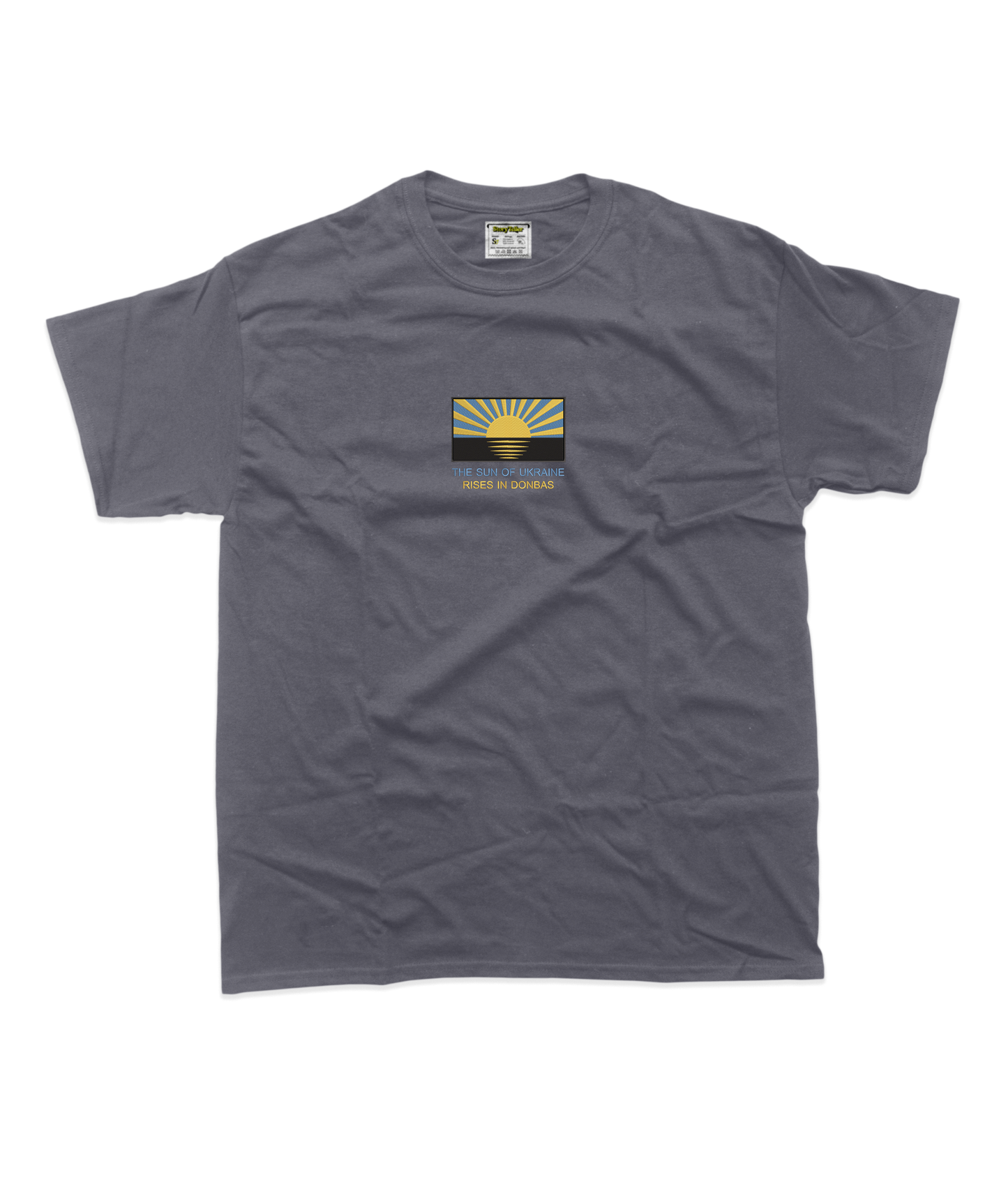 Чоловіча футболка з вишивкою 15х15 см - The sun of Ukraine