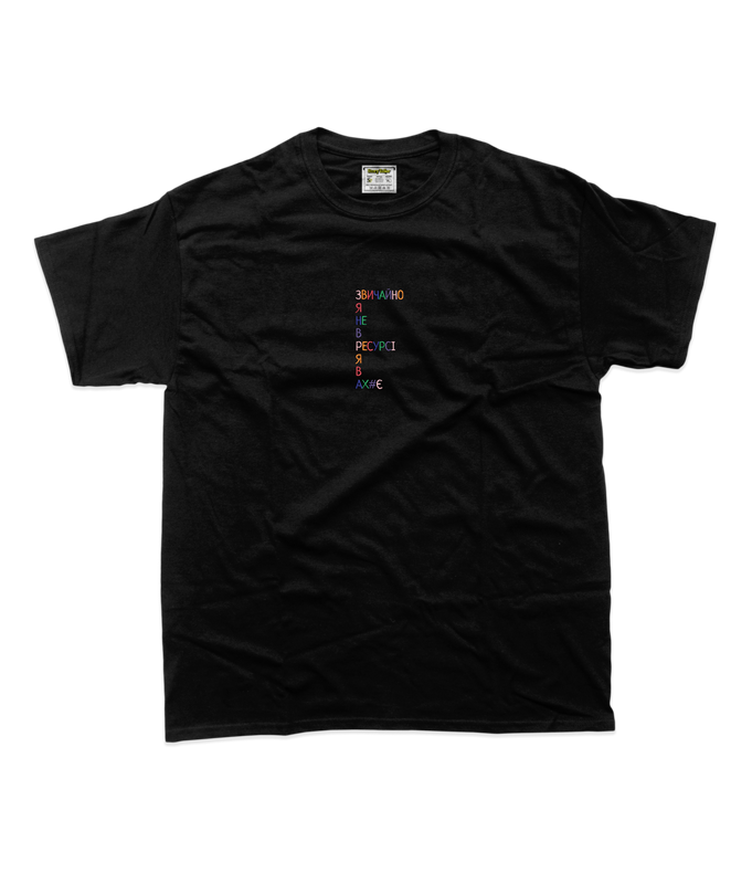 Дитяча футболка з вишивкою 20х20 см - Я не в ресурсі