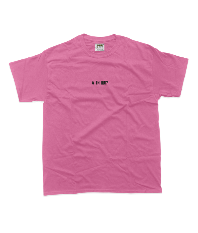 Дитяча футболка з вишивкою 10х10 см - А ти шо?