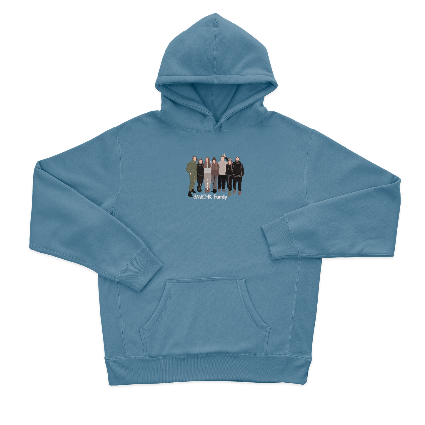 Дитячий худі з фотовишивкою 20х20 друзі, кольоровий стиль