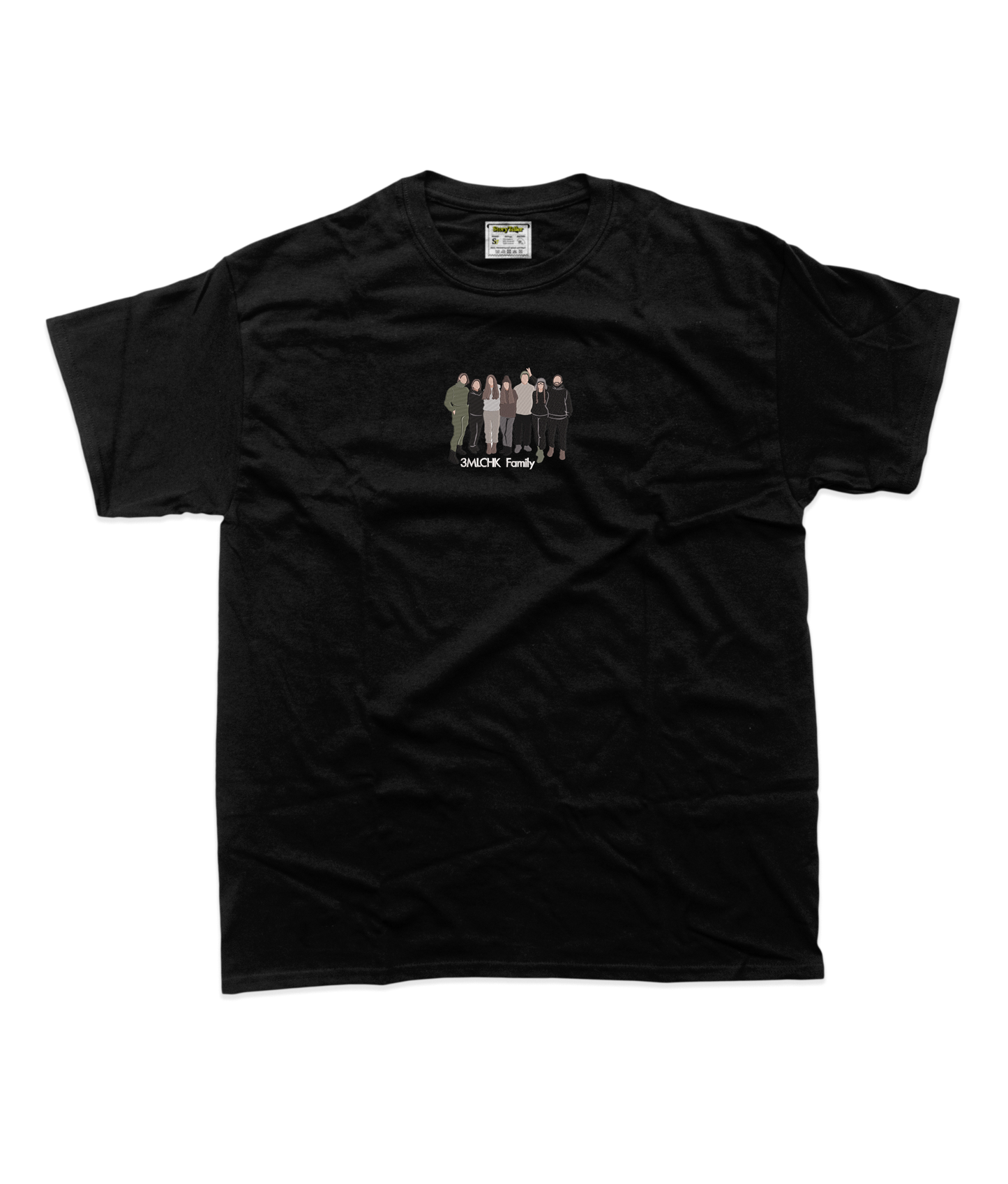 Чоловіча футболка з фотовишивкою 20х20 друзі, кольоровий стиль