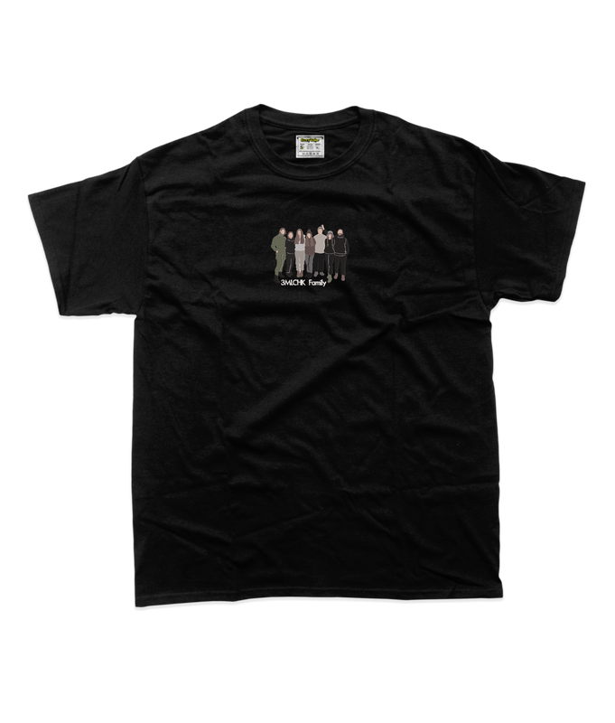 Чоловіча футболка з фотовишивкою 20х20 друзі, кольоровий стиль