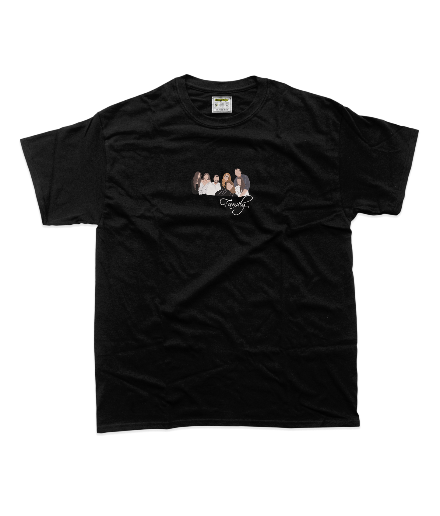 Дитяча футболка з фотовишивкою 20х20 друзі, кольоровий стиль