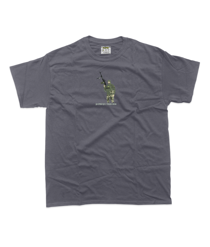 Чоловіча футболка з вишивкою 20х20 см - Військові, кольоровий стиль