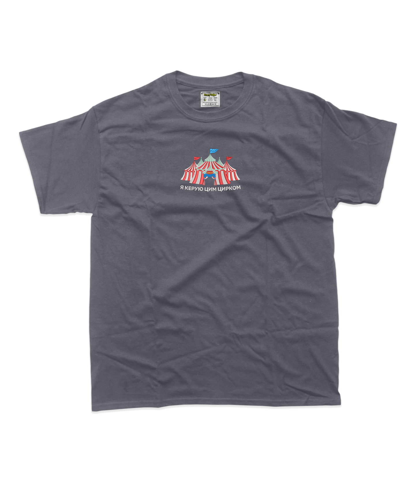 Чоловіча футболка з вишивкою 20х20 см - Я керую цирком