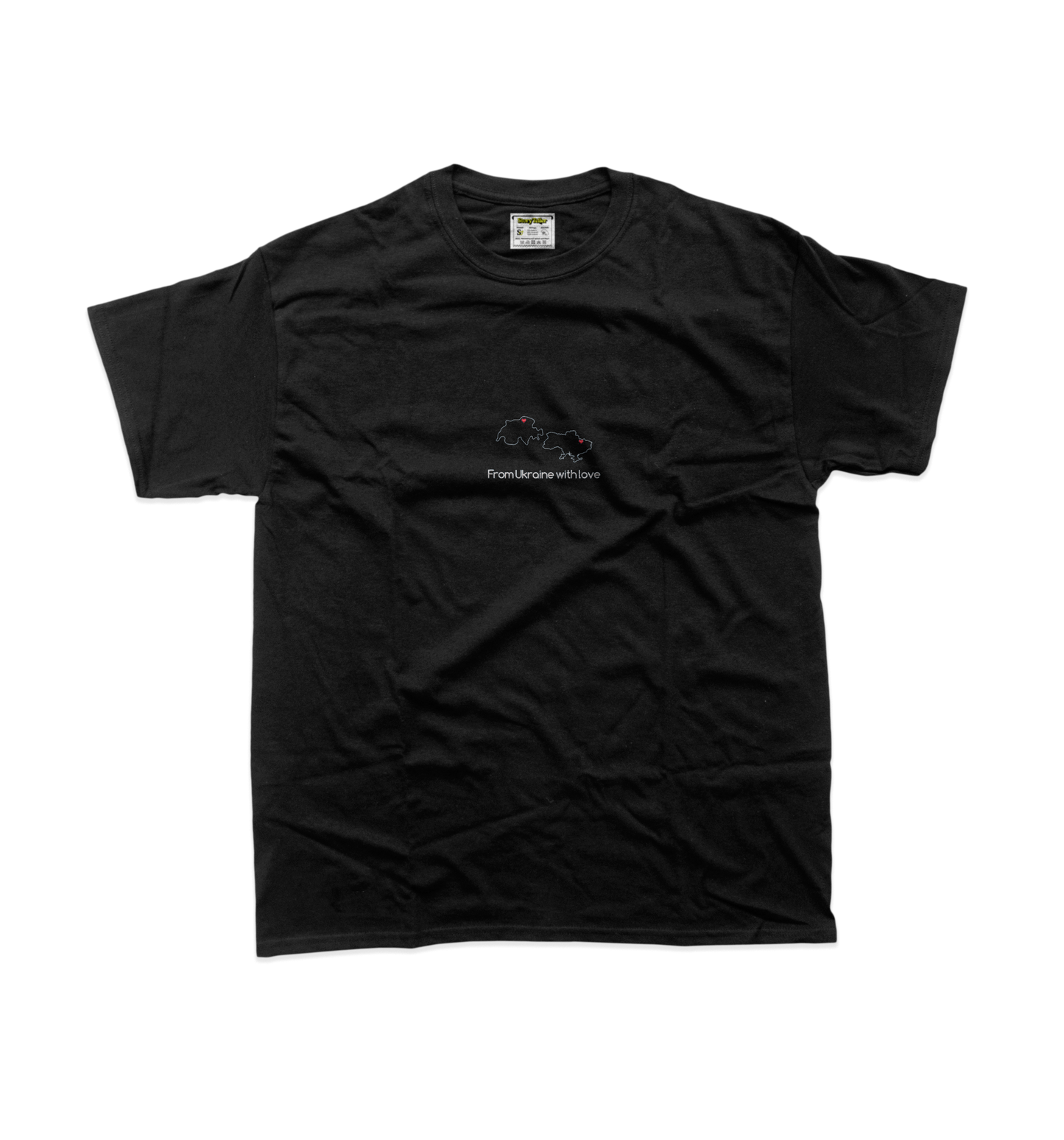Чоловіча футболка з вишивкою 10х10 см - Контурні карти