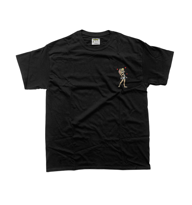 Чоловіча футболка з вишивкою 10х10 см - Лола Банні з сердечками