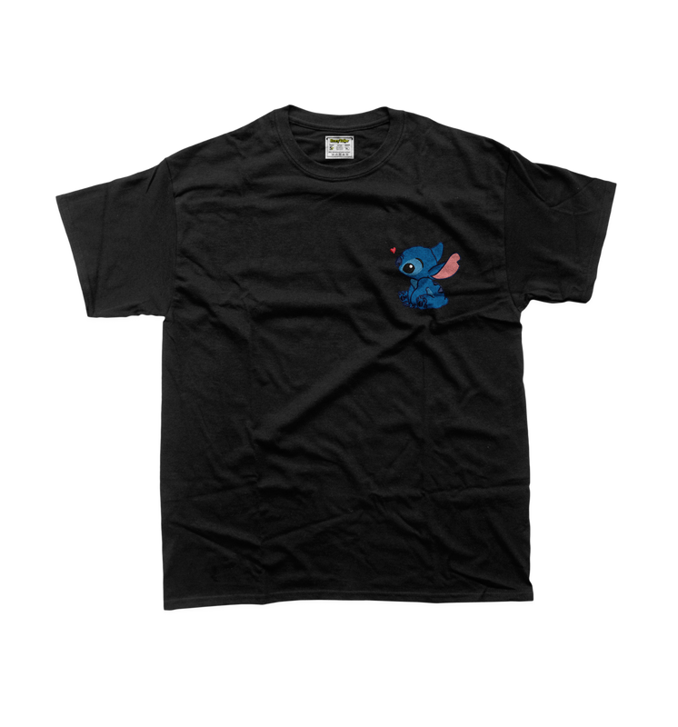 Чоловіча футболка з вишивкою 10х10 см - Стіч дивиться вгору