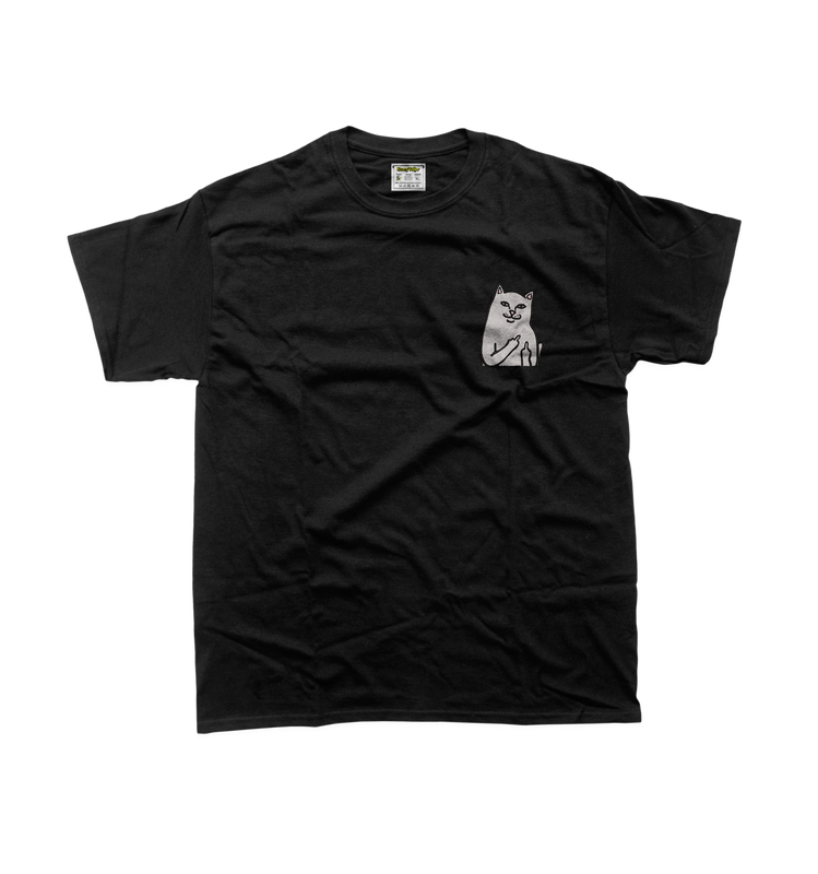 Чоловіча футболка з вишивкою 10х10 см - Котик з факами