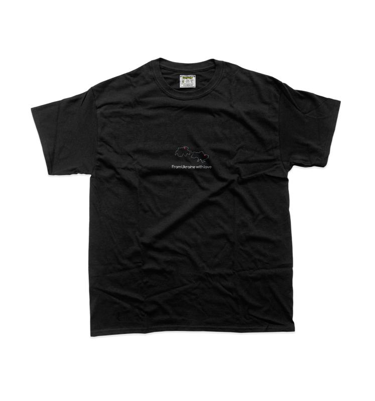 Жіноча футболка з вишивкою 15х15 - From Ukraine with love