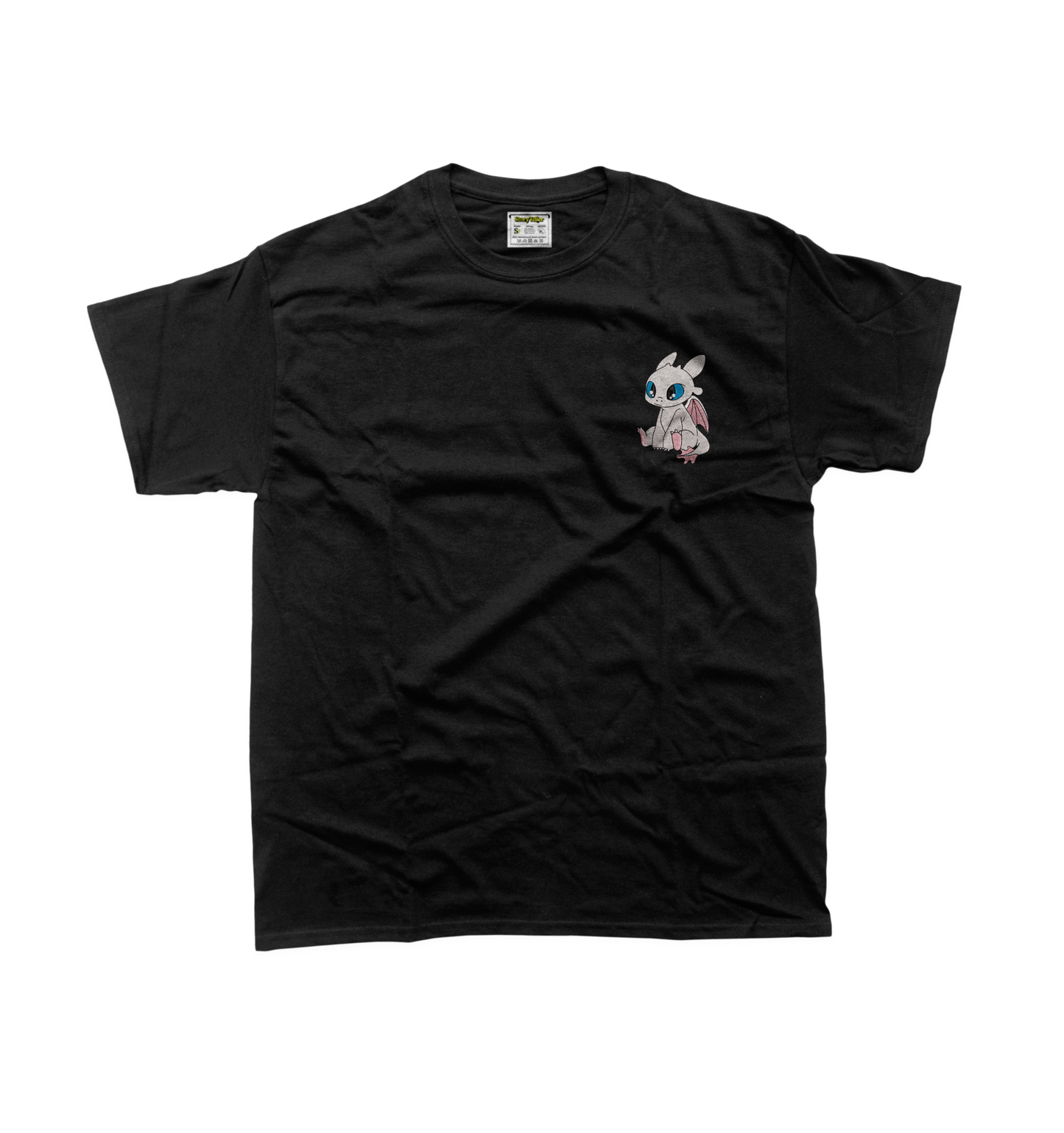 Дитяча футболка з вишивкою 10х10 см - Дракон білий