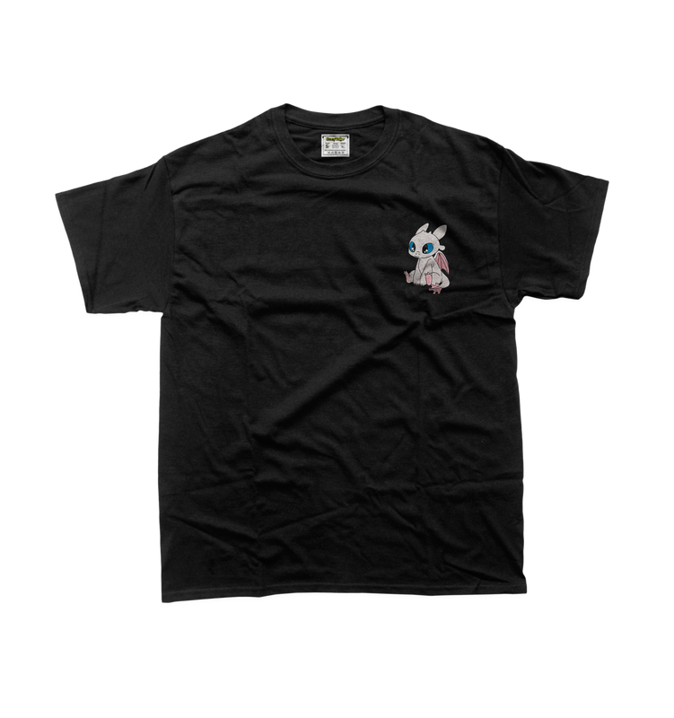 Чоловіча футболка з вишивкою 10х10 см - Дракон білий